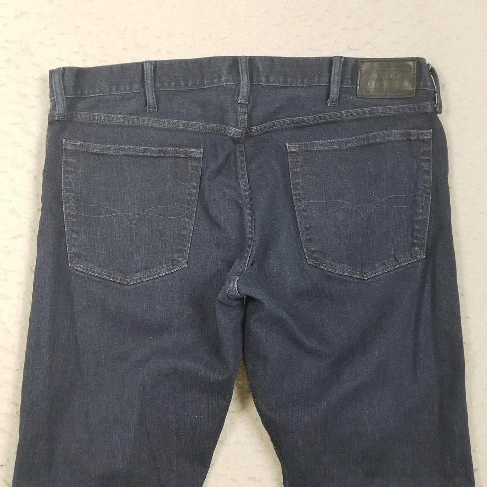 Polo Ralph Lauren Jeans Mens 40x30 Blue Dark Wash Straight Stretch Denim Pants